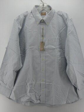 Gitman Bros Shirt 18 Oxford Cloth OCBD Striped Button Down USA Made NEW